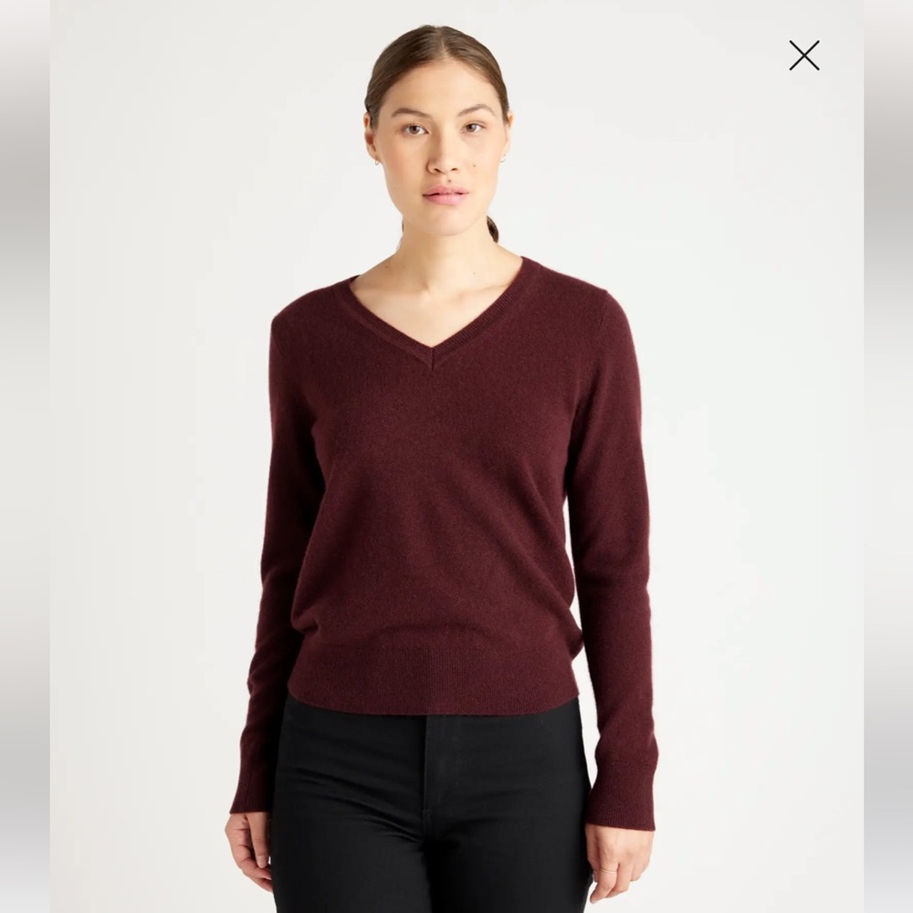 NWT Lacoste Woman's V-neck Wool Sweater size 38/us size 6